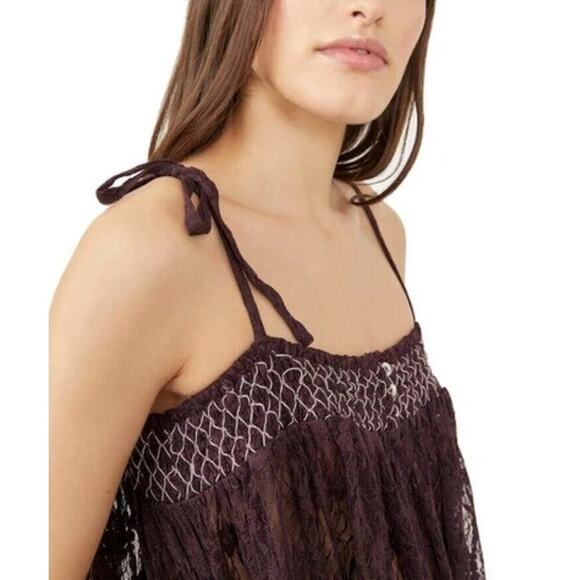 Free People Rule The World Sheer Sleep Romper Womens Size Large NWT $88 - Picture 4 of 14